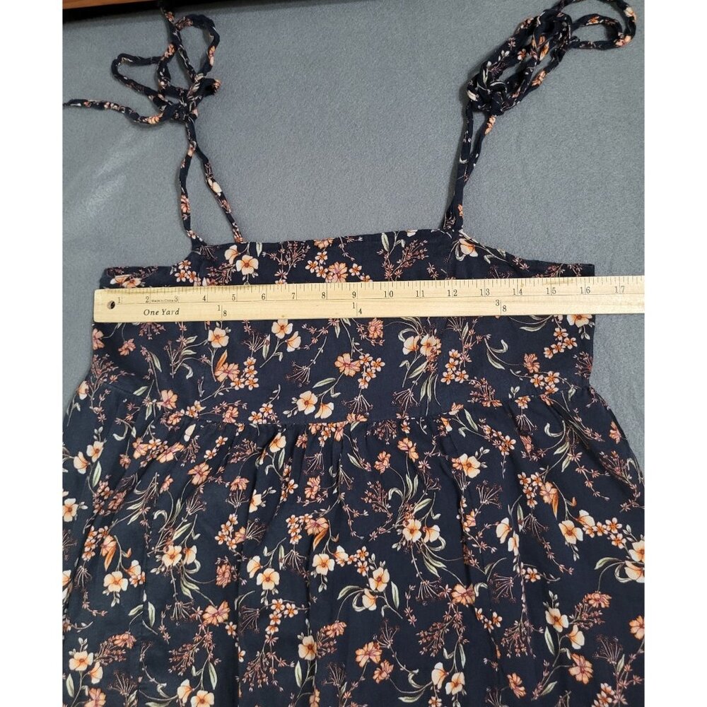 Old Navy Women's M Tie-Shoulder Floral Split Front Midi Swing Dress Festival - Picture 5 of 12